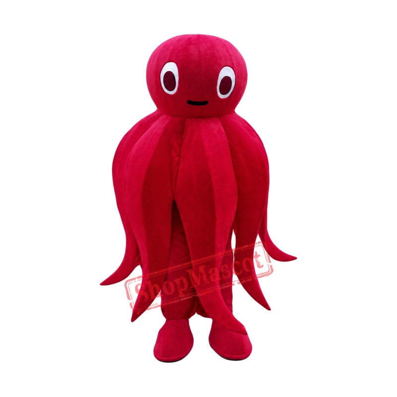 Red Octopus Mascot Costume Red Octopus Mascot Costume