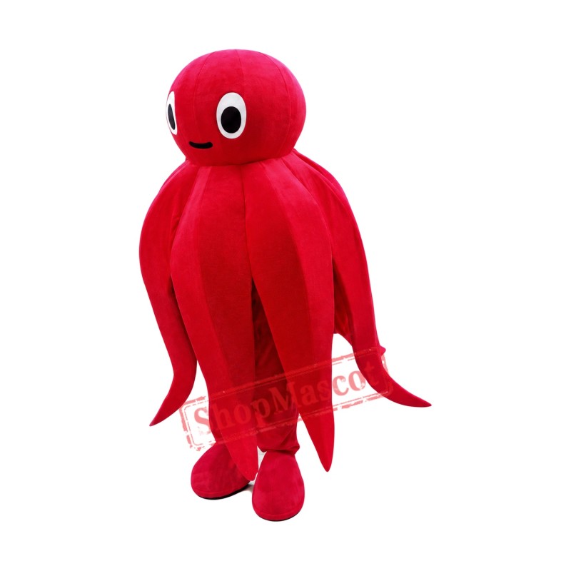Red Octopus Mascot Costume Red Octopus Mascot Costume
