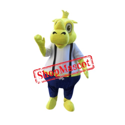 Yellow Rhino Mascot Costume