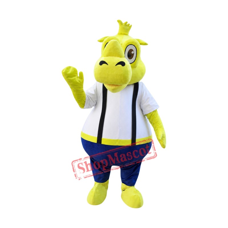 Yellow Rhino Mascot Costume