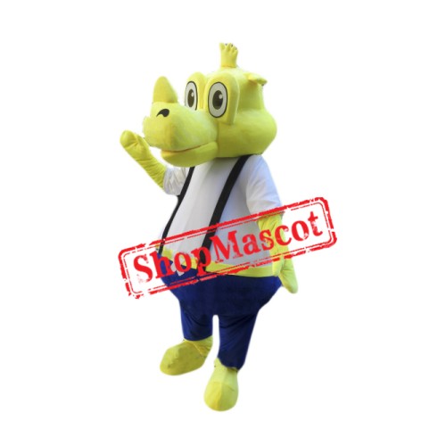 Yellow Rhino Mascot Costume