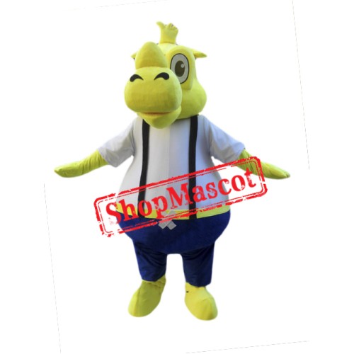 Yellow Rhino Mascot Costume