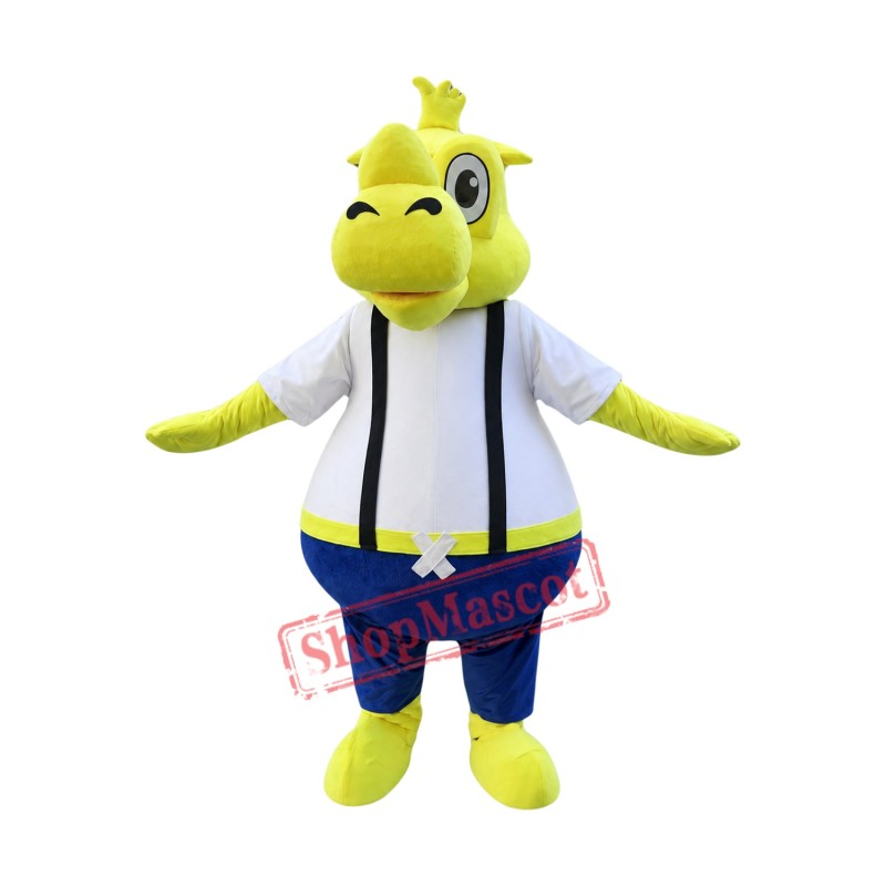 Yellow Rhino Mascot Costume