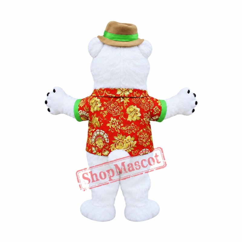 Friendly Lightweight Polar Bear Mascot Costume