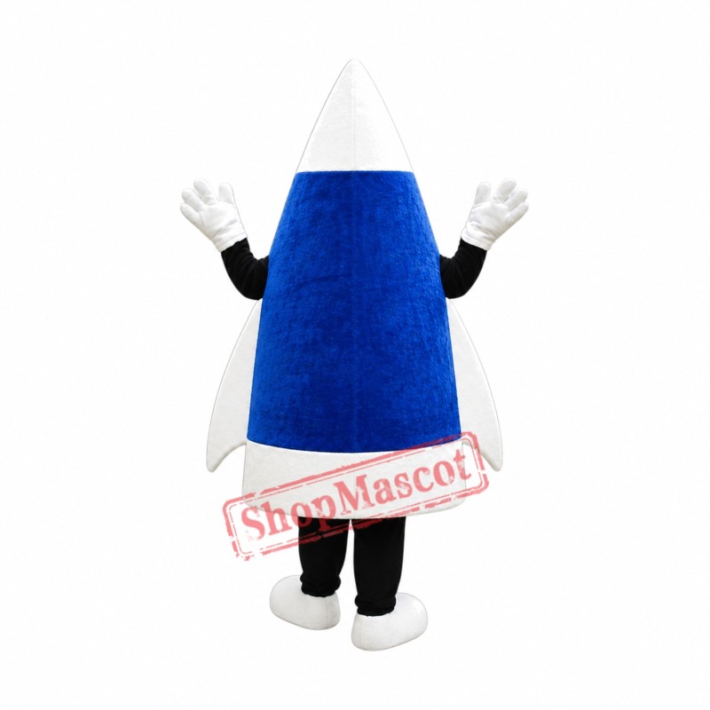 Blue Rocket Mascot Costume Blue Rocket Mascot Costume