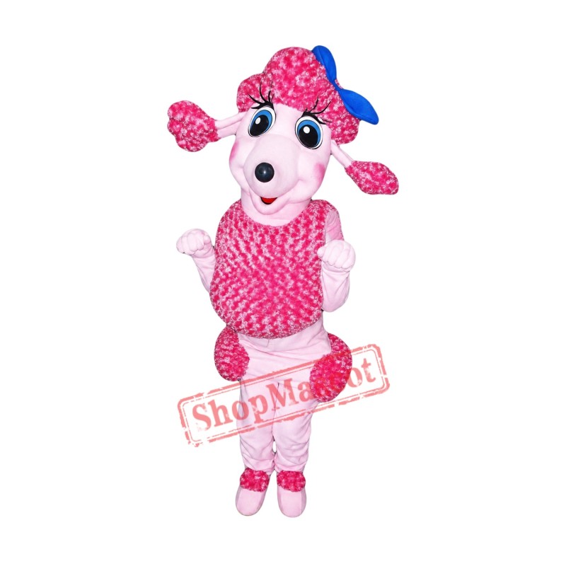 Pink Poodle Dog Mascot Costume