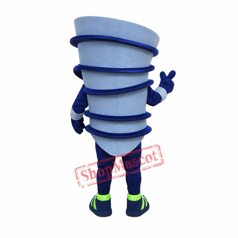 Happy Lightweight Tornado Mascot Costume Happy Lightweight Tornado Mascot Costume