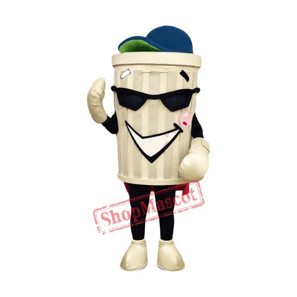 Happy Trash Can Mascot Costume Happy Trash Can Mascot Costume