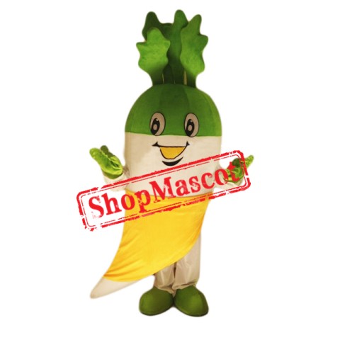 White Radish Mascot Costume