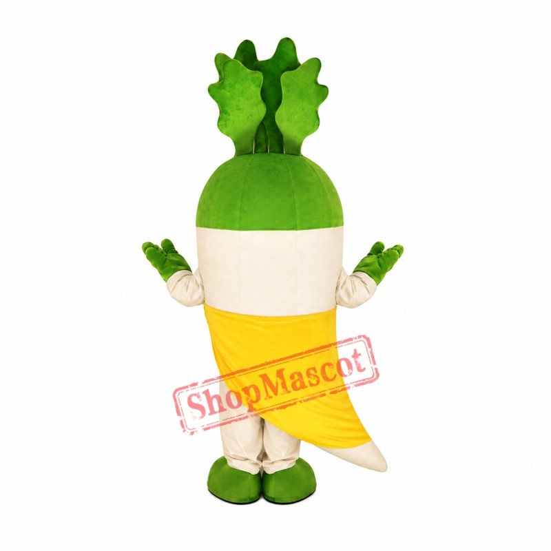White Radish Mascot Costume