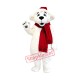 Happy Lightweight Polar Bear Mascot Costume