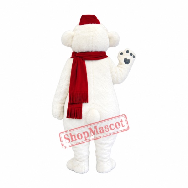 Happy Lightweight Polar Bear Mascot Costume