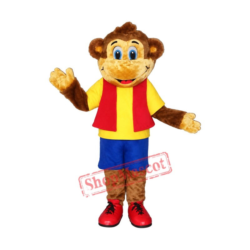 Smiling Monkey Mascot Costume Smiling Monkey Mascot Costume