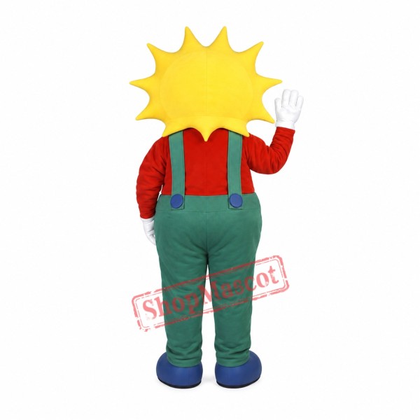Smiling Lightweight Sun Mascot Costume Smiling Lightweight Sun Mascot Costume