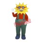 Smiling Lightweight Sun Mascot Costume