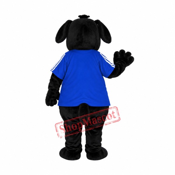 College Black Dog Mascot Costume