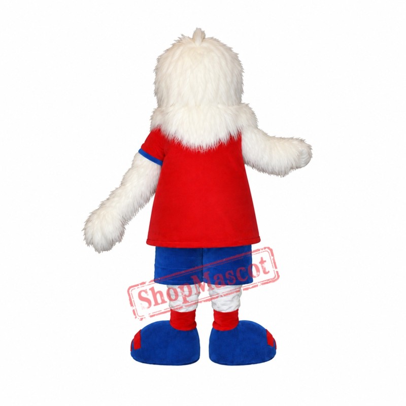 Cute White Eagle Mascot Costume