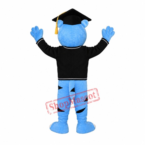 Blue Erudite Panther Mascot Costume Blue Erudite Panther Mascot Costume
