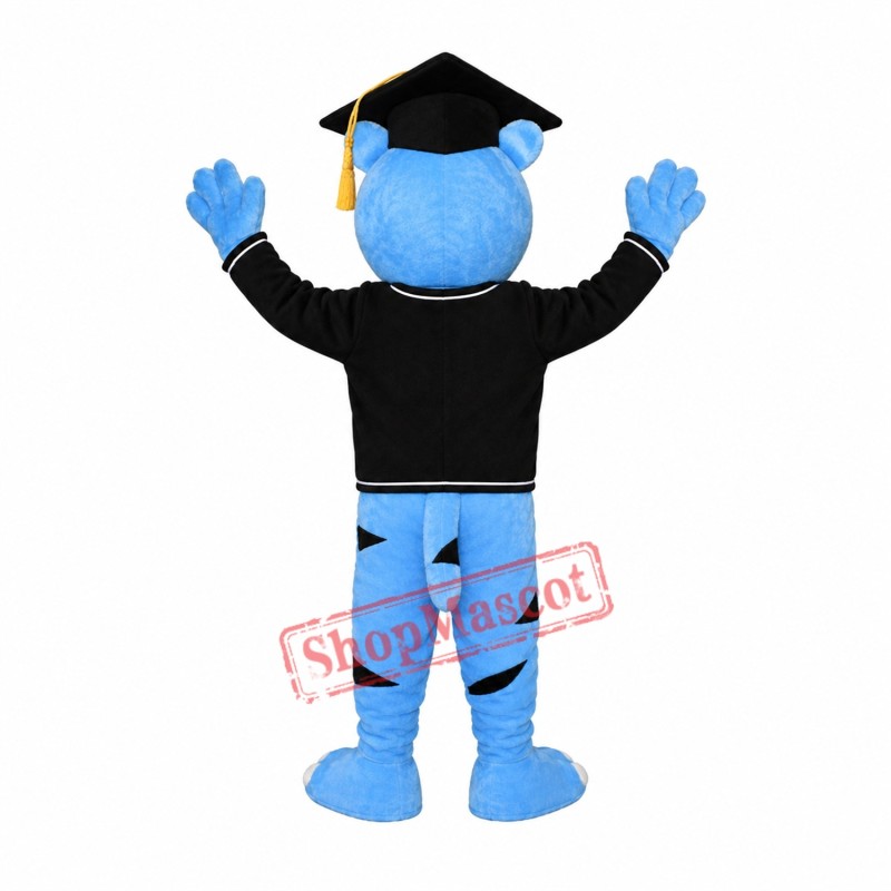 Blue Erudite Panther Mascot Costume Blue Erudite Panther Mascot Costume