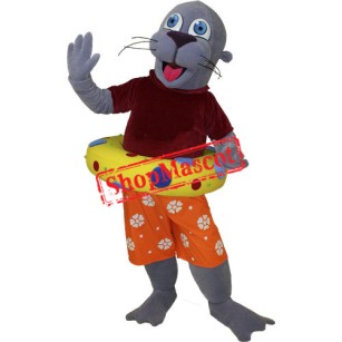 Happy Lightweight Sea Lion Mascot Costume