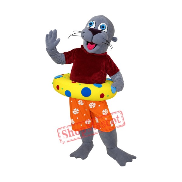 Happy Lightweight Sea Lion Mascot Costume Happy Lightweight Sea Lion Mascot Costume