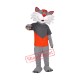 Happy Grey Cat Mascot Costume