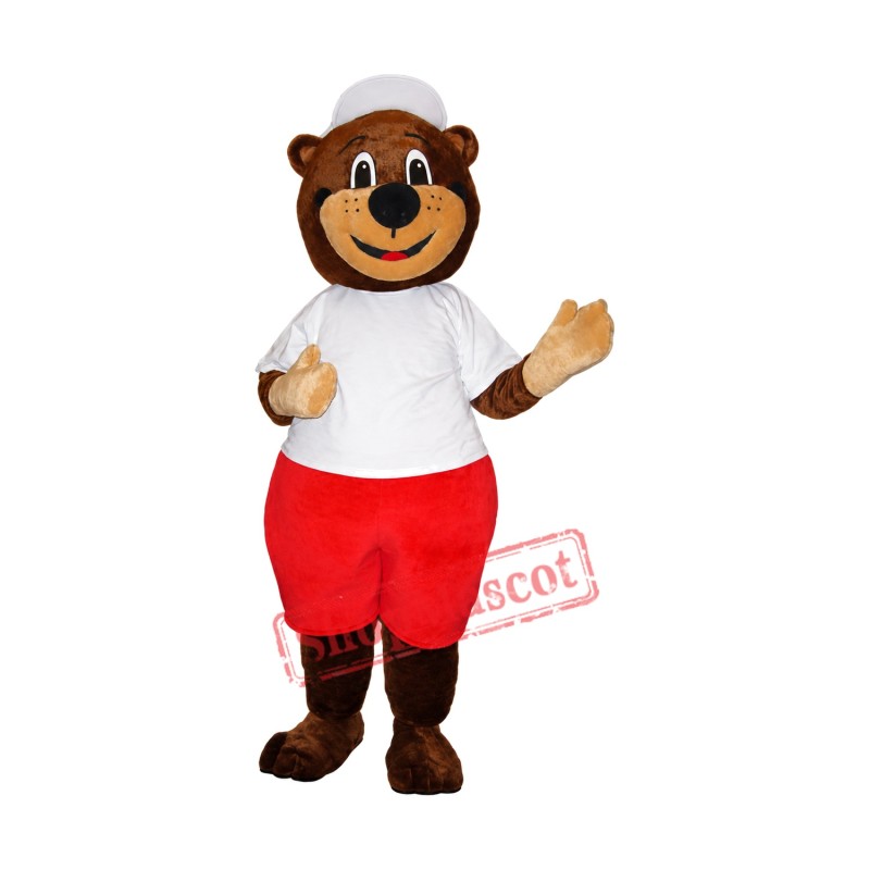 College Sport Bear Mascot Costume Free Shipping
