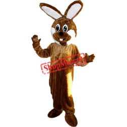 Brown & White Rabbit Mascot Costume