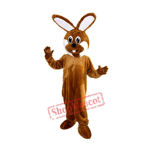 Brown & White Rabbit Mascot Costume