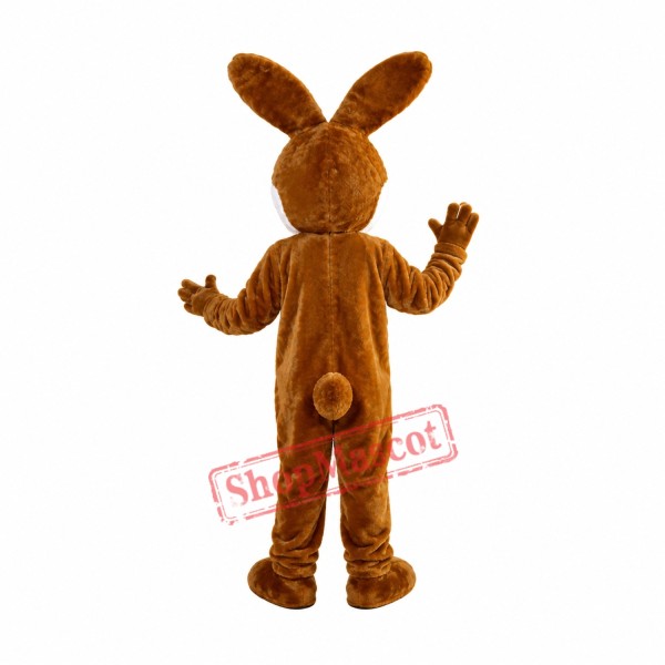 Brown & White Rabbit Mascot Costume Brown & White Rabbit Mascot Costume