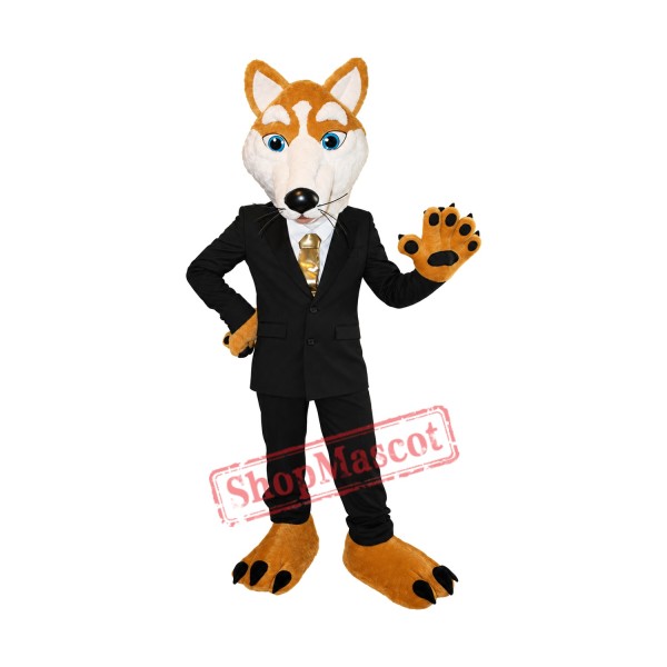 Gentlemanly Wolf Mascot Costume