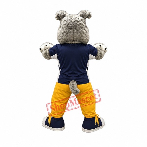 Power Furry Bulldog Mascot Costume Power Furry Bulldog Mascot Costume