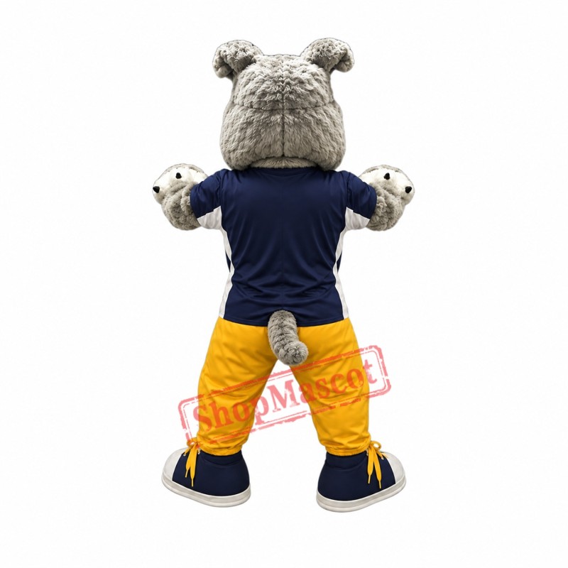 Power Furry Bulldog Mascot Costume Power Furry Bulldog Mascot Costume