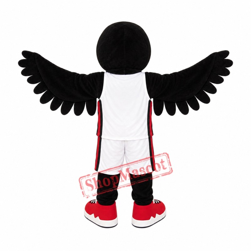 Black Raven Mascot Costume Black Raven Mascot Costume