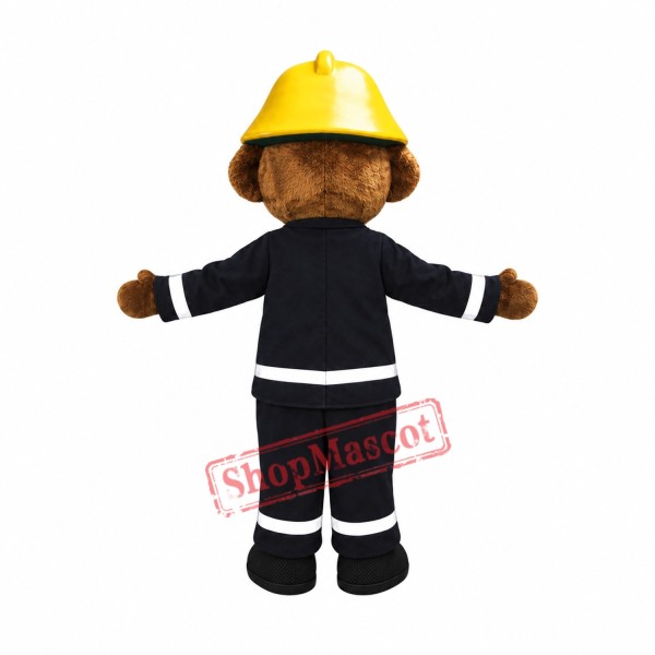 Fire Safety Bear Mascot Costume Fire Safety Bear Mascot Costume