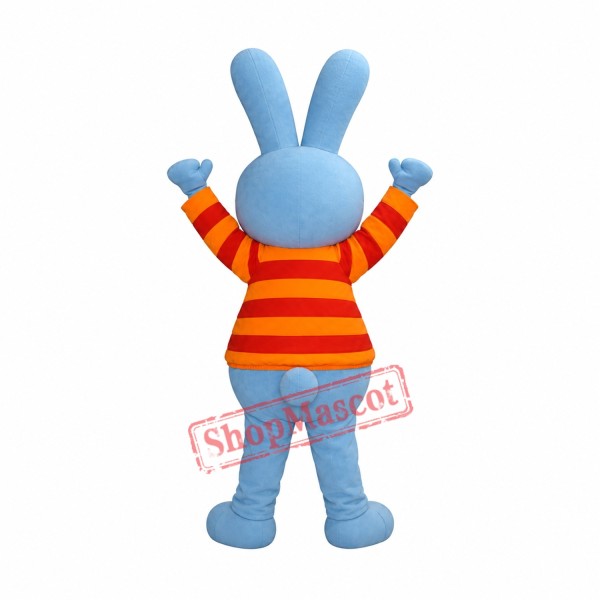 High Blue Bunny Mascot Costume High Blue Bunny Mascot Costume