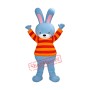 High Blue Bunny Mascot Costume