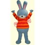 High Blue Bunny Mascot Costume
