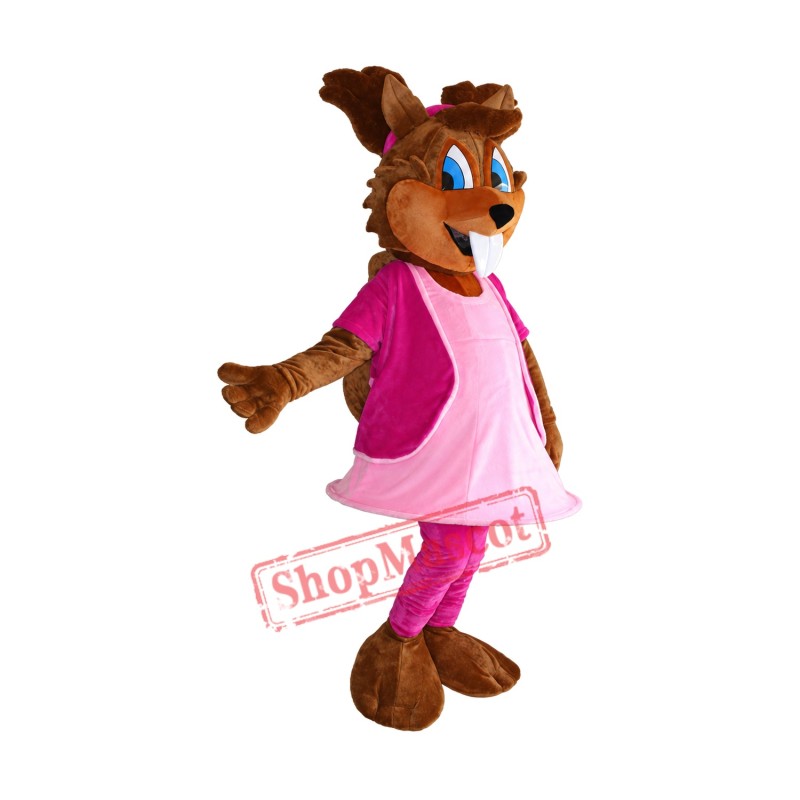Girl Squirrel Mascot Costume
