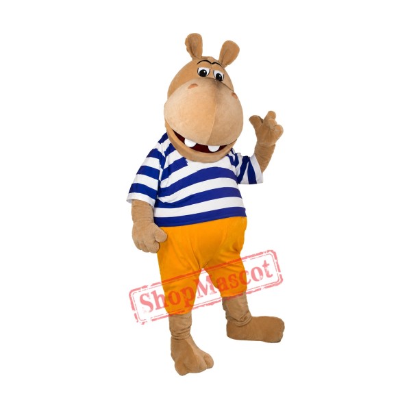 Happy Lightweight Hippo Mascot Costume Happy Lightweight Hippo Mascot Costume