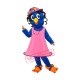 Blue Girl Bird Mascot Costume Blue Girl Bird Mascot Costume