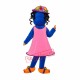 Blue Girl Bird Mascot Costume Blue Girl Bird Mascot Costume