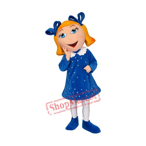 Beautiful Girl Mascot Costume Free Shipping