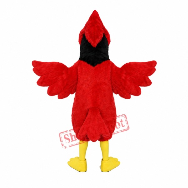 Fur Fabric Red Cardinal Mascot Costume Fur Fabric Red Cardinal Mascot Costume
