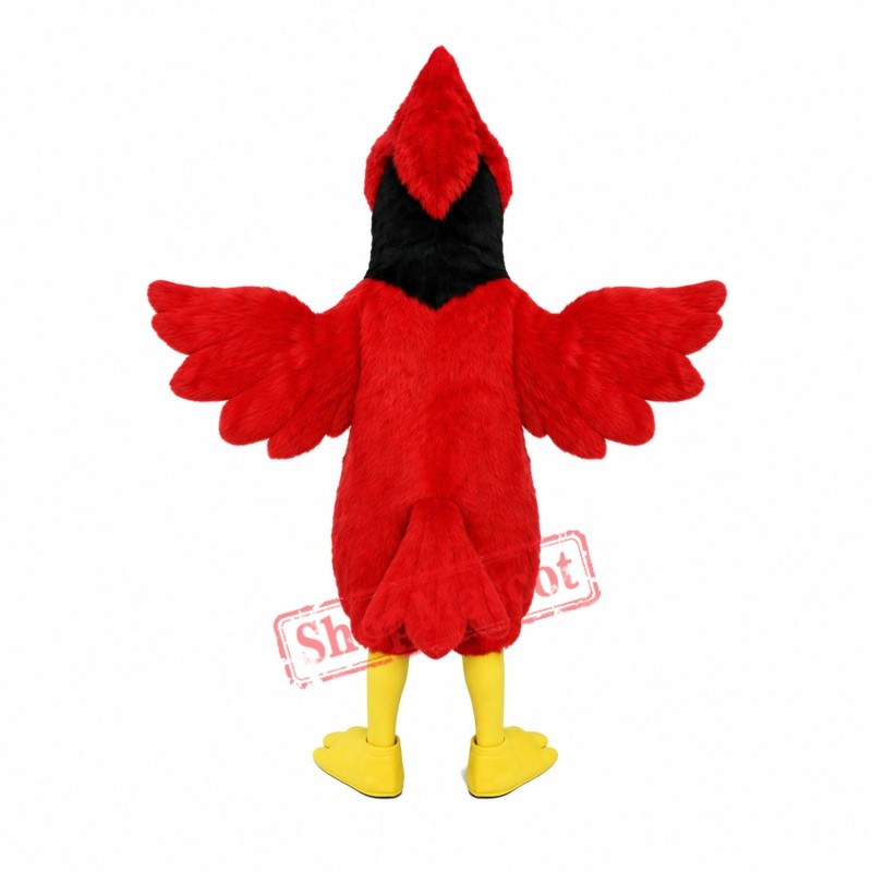 Fur Fabric Red Cardinal Mascot Costume Fur Fabric Red Cardinal Mascot Costume