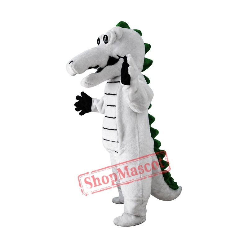 Grey Crocodile Mascot Costume