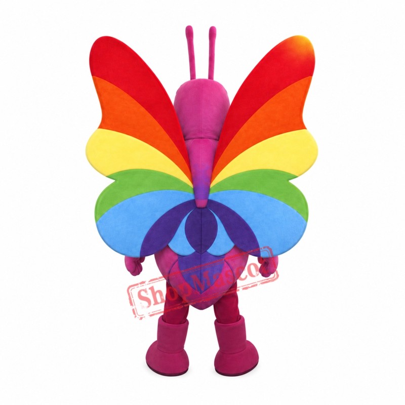 Colorful Butterfly Mascot Costume Colorful Butterfly Mascot Costume