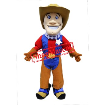 Happy Lightweight Cowboy Mascot Costume