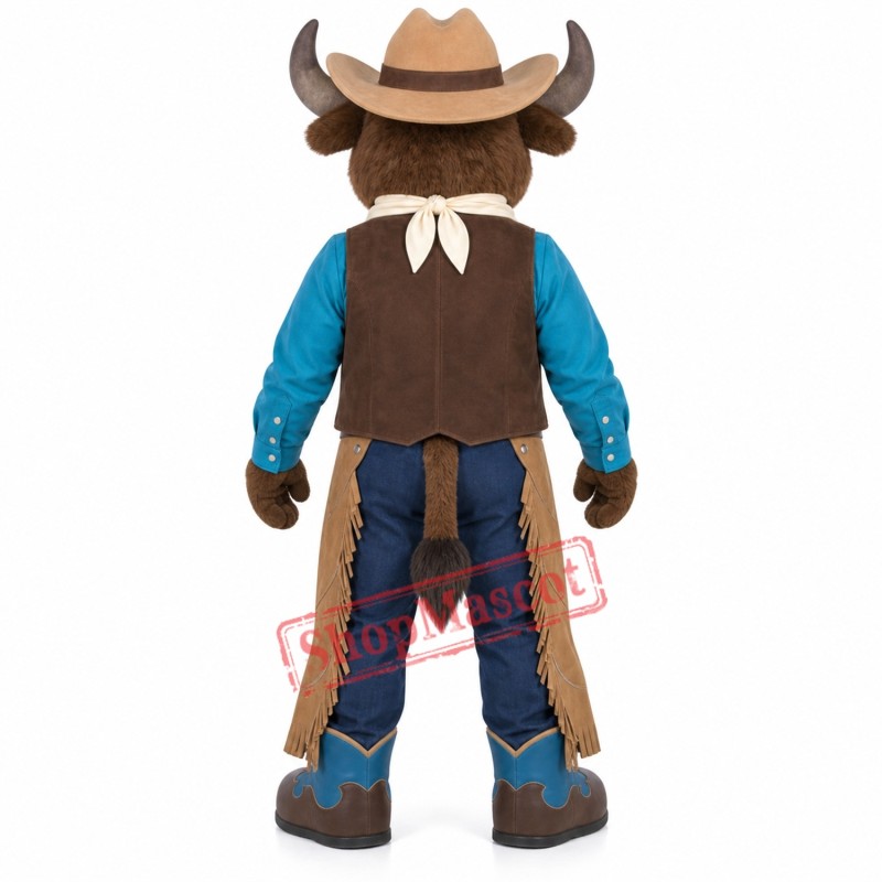 Happy Lightweight Cowboy Mascot Costume Happy Lightweight Cowboy Mascot Costume