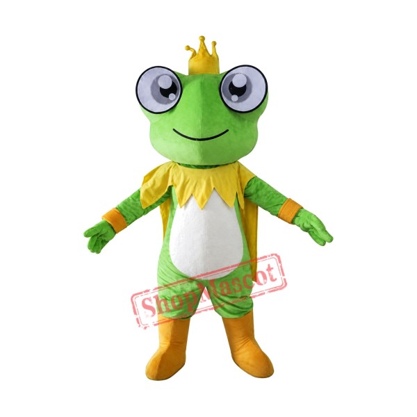 King Frog Mascot Costume King Frog Mascot Costume